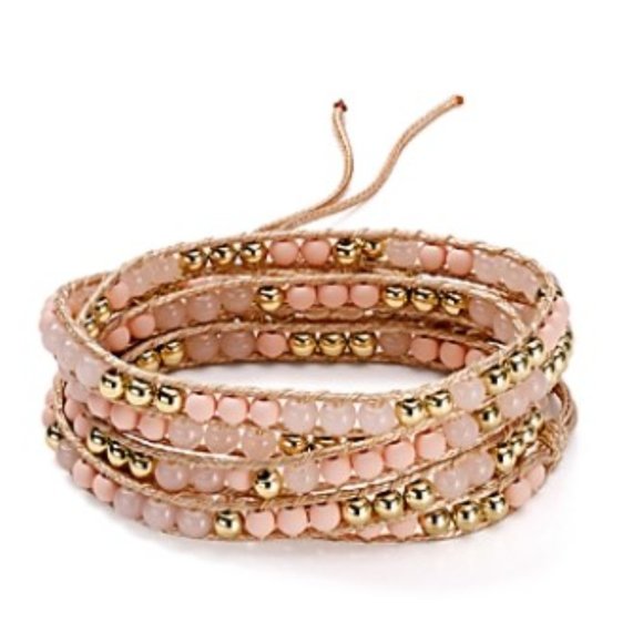 Rebecca Minkoff Mixed Media Wrap Bracelet rose gold - Picture 2 of 5